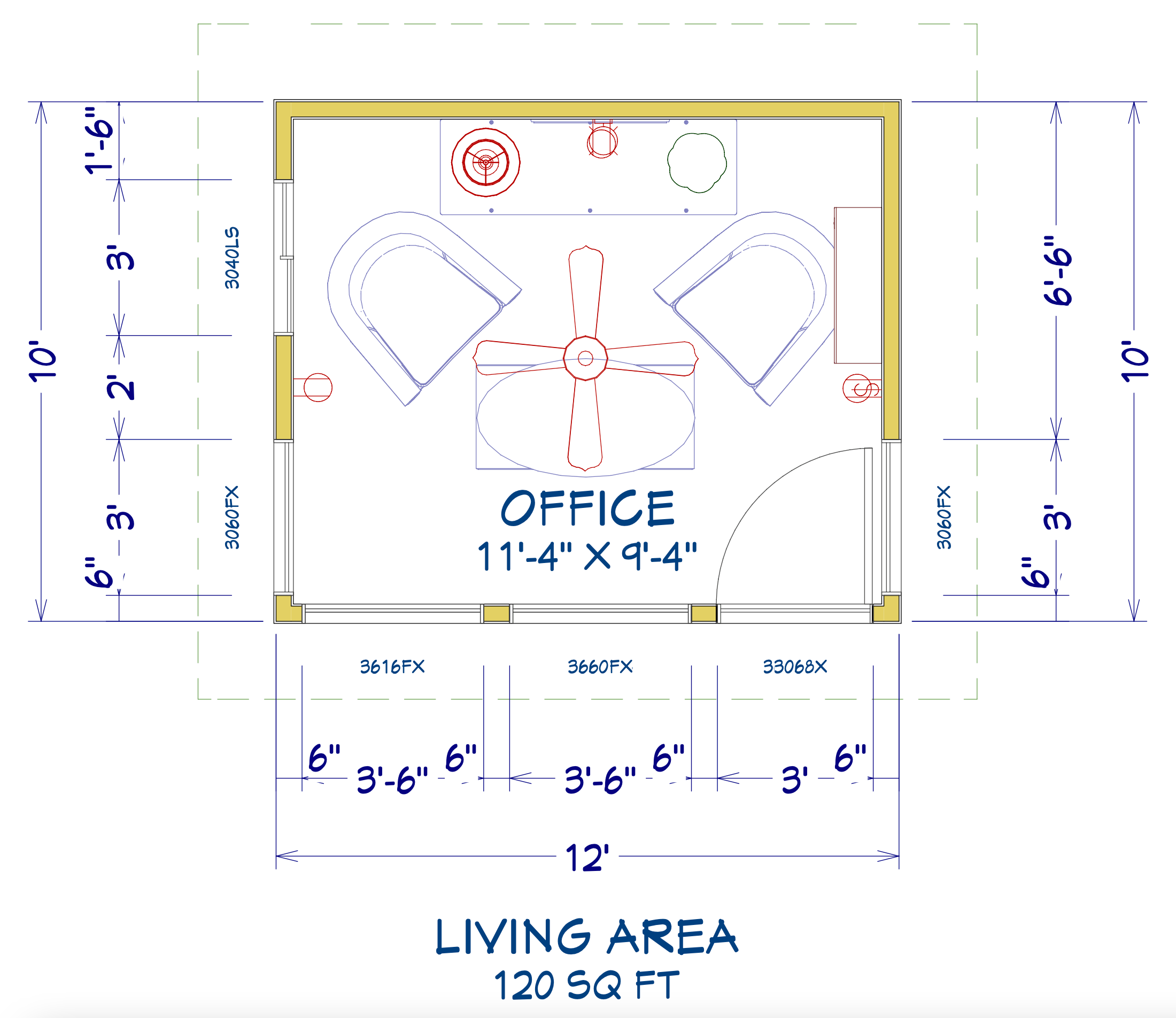 garden office floor plan